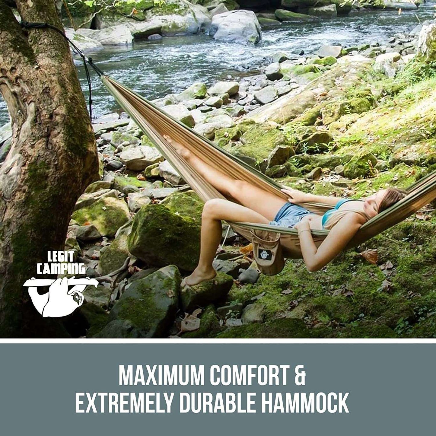"Ultimate Comfort and Relaxation: Deluxe 2-Person Tree Hammock for Outdoor Adventures"