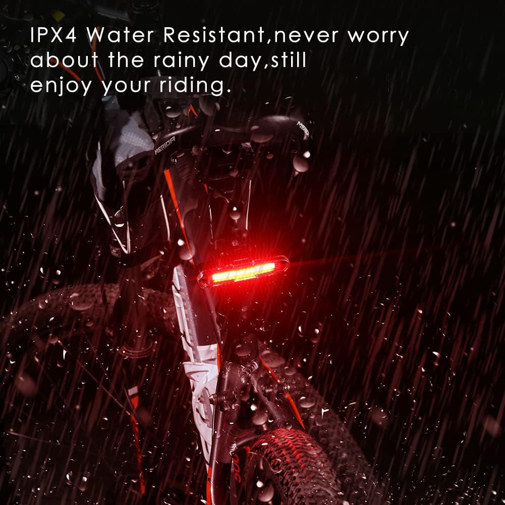 "Ride with Confidence: Ultra-Bright Bike Tail Light with Rechargeable Battery - 168 Lumens, 5 Modes, Waterproof - Enhance Safety for Road, Mountain, and Night Riding"