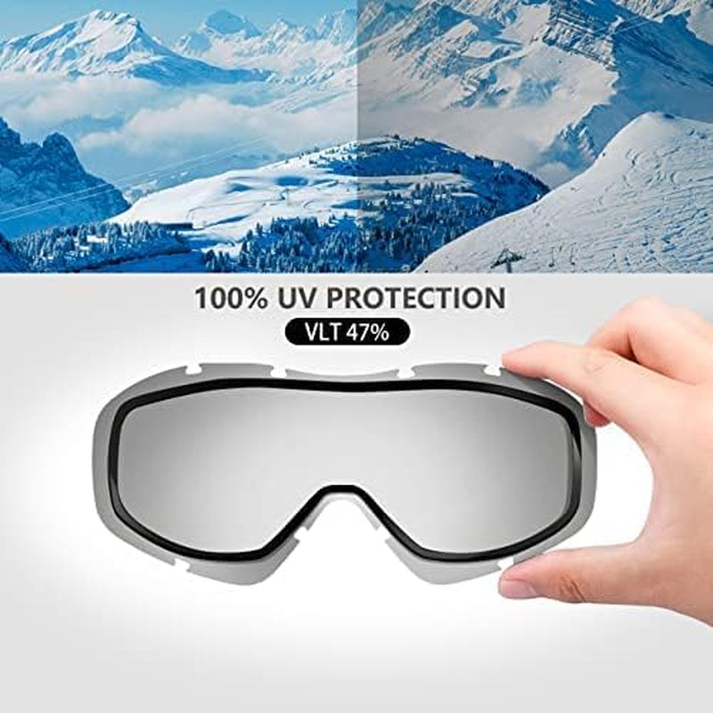"Ultimate OTG Ski Goggles - Stylish over Glasses Ski/Snowboard Goggles for All - Maximum UV Protection"
