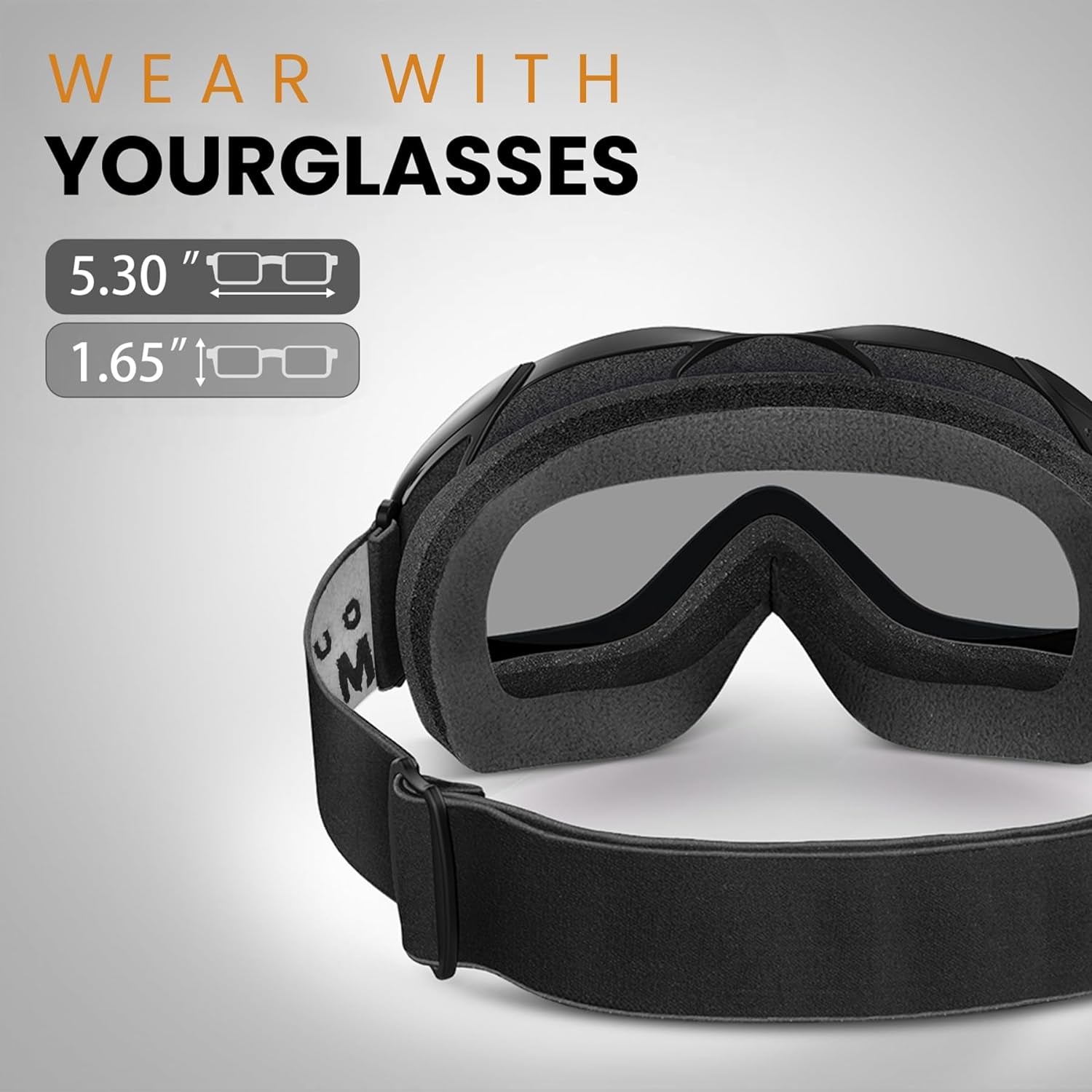 "Ultimate OTG Ski Goggles - Stylish over Glasses Ski/Snowboard Goggles for All - Maximum UV Protection"