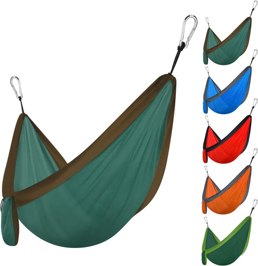 "Ultimate Portable Double Hammock - Your Perfect Companion for Hiking, Camping, Backpacking, Travel, Yard, and Beach Adventures!"
