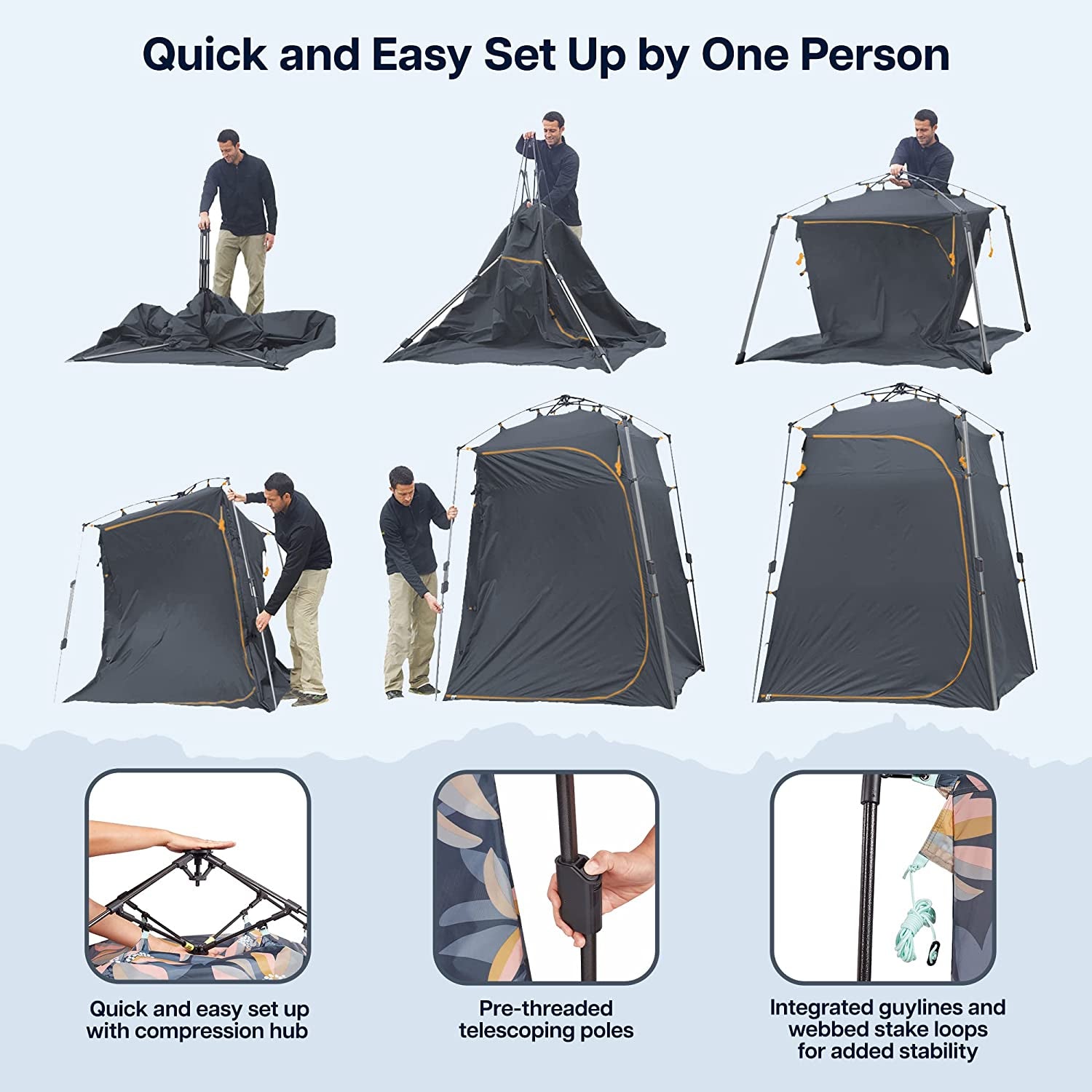 "Ultimate Outdoor Privacy Solution: 3-In-1 Pop-Up Tent for Changing, Showering, and Bathroom Needs - Perfect for Camping and Outdoor Adventures!"
