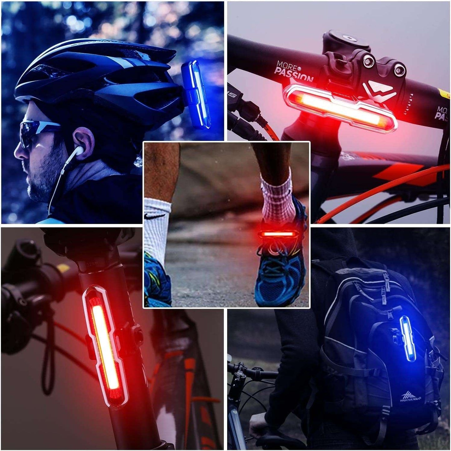 "Ride with Confidence: Ultra-Bright Bike Tail Light with Rechargeable Battery - 168 Lumens, 5 Modes, Waterproof - Enhance Safety for Road, Mountain, and Night Riding"